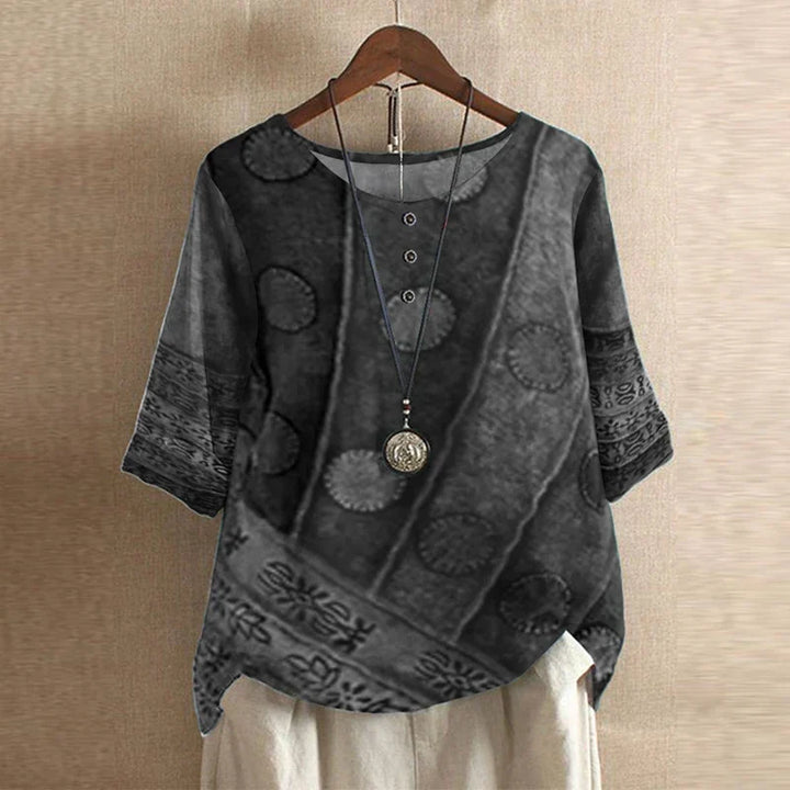 Women's Floral Button Blouse