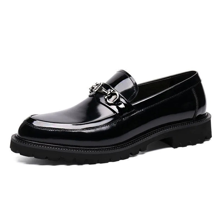 Men's Leather Loafers with Horse-Bit Detail