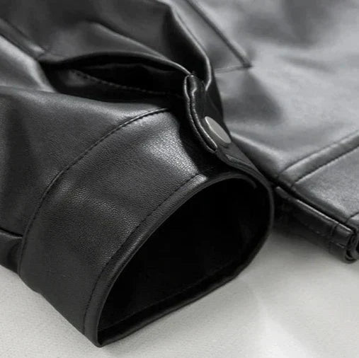 Men's Oversized Leather Bomber Jacket