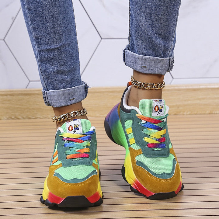 Women's Arch Support Rainbow Sneakers