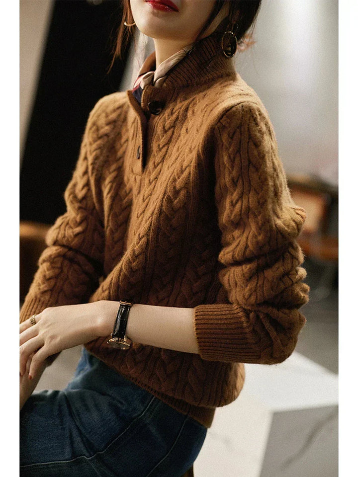 Women's Cable Knit Cashmere Blend Jumper