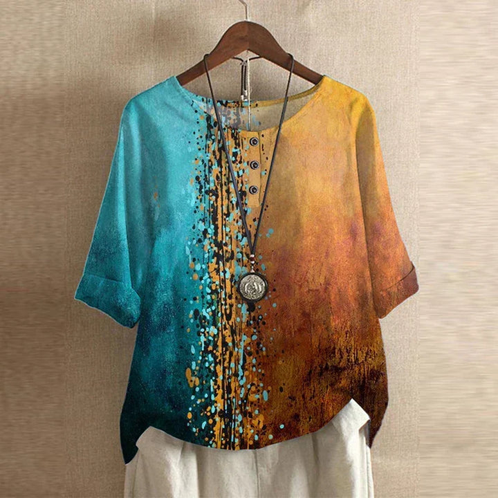 Women's Floral Button Blouse