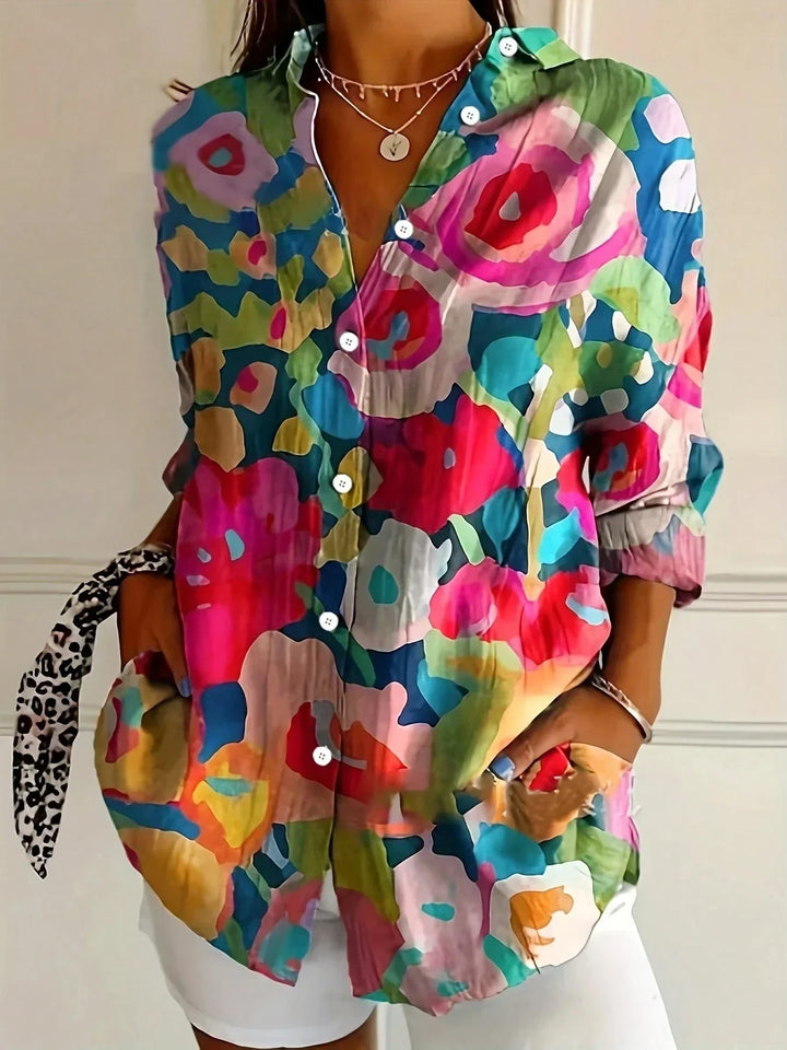 Women's Abstract Print Relaxed Fit Blouse