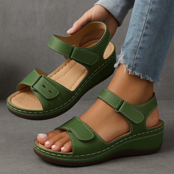 Aurora | Women's Wedge Sandals with Adjustable Straps