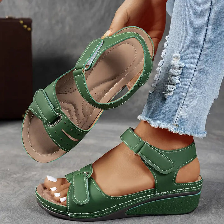Aurora | Women's Wedge Sandals with Adjustable Straps