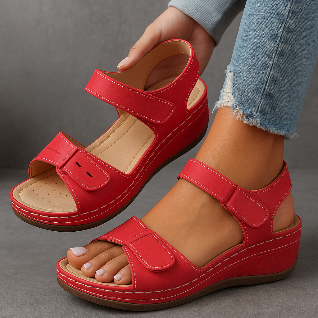 Aurora | Women's Wedge Sandals with Adjustable Straps