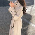 Trench-coat long ceinturé pour femme