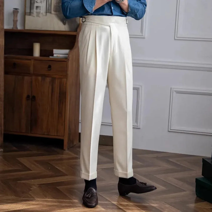 Men's Suit Pants with Adjustable Belt