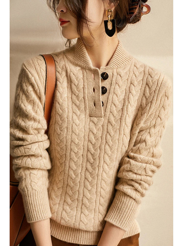 Women's Cable Knit Cashmere Blend Jumper