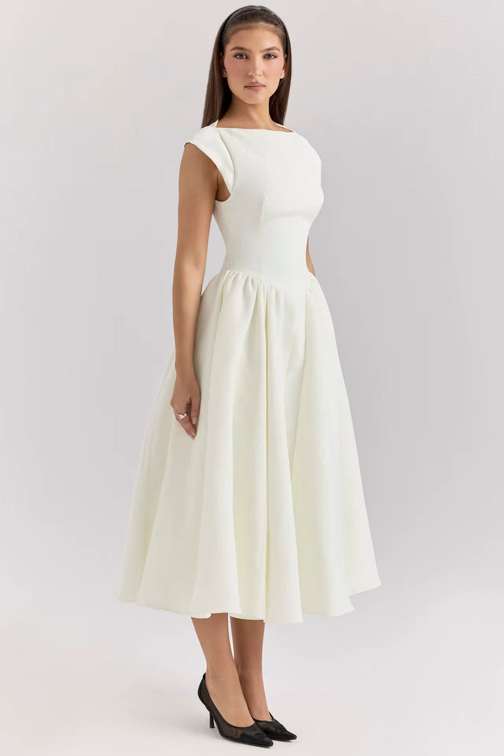 Women's Cap Sleeve Midi Dress