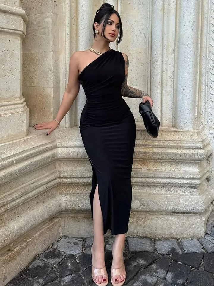Asymmetrical Midi Wedding Dress