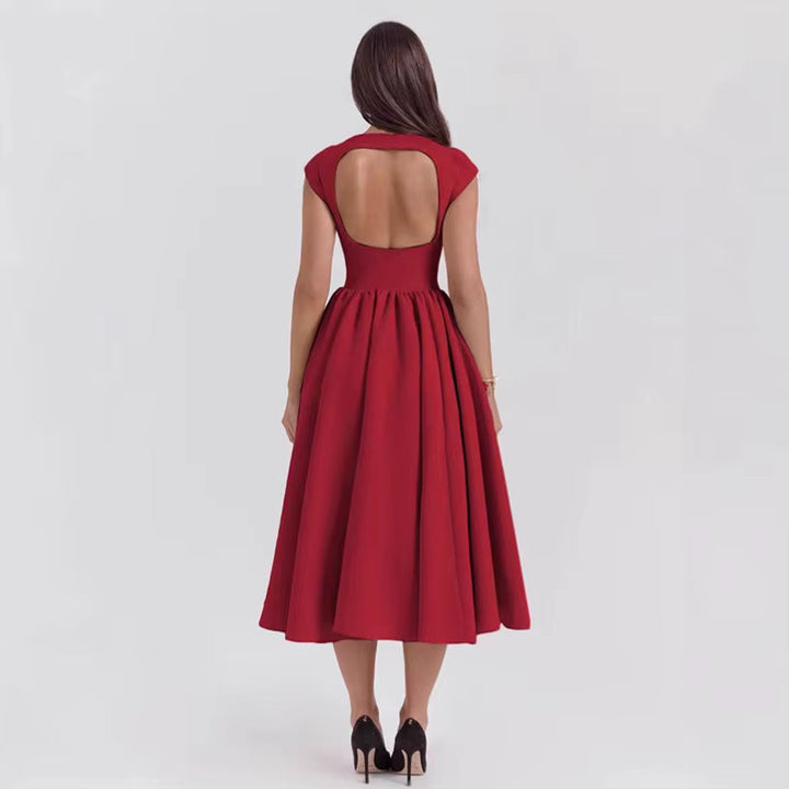 Women's Cap Sleeve Midi Dress