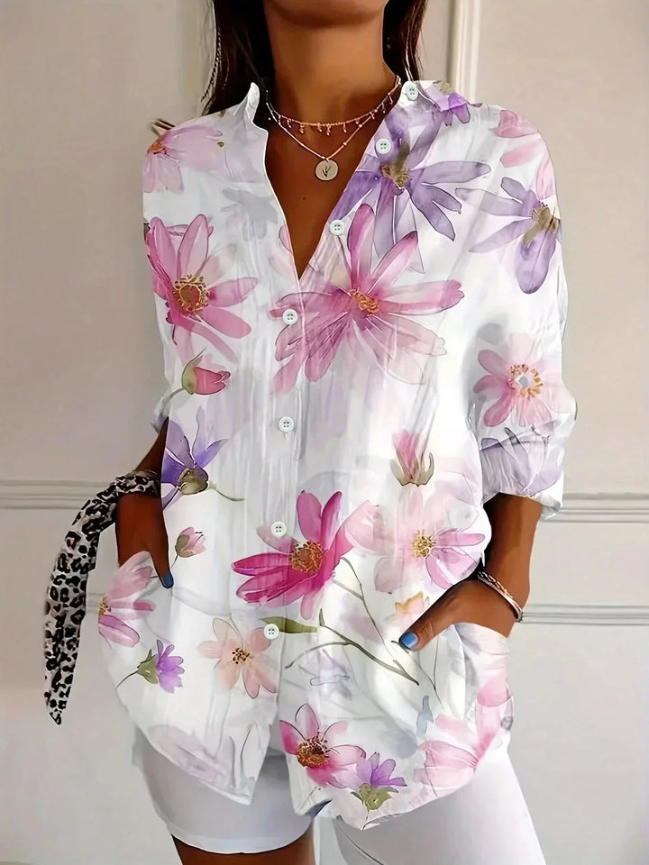 Women's Abstract Print Relaxed Fit Blouse