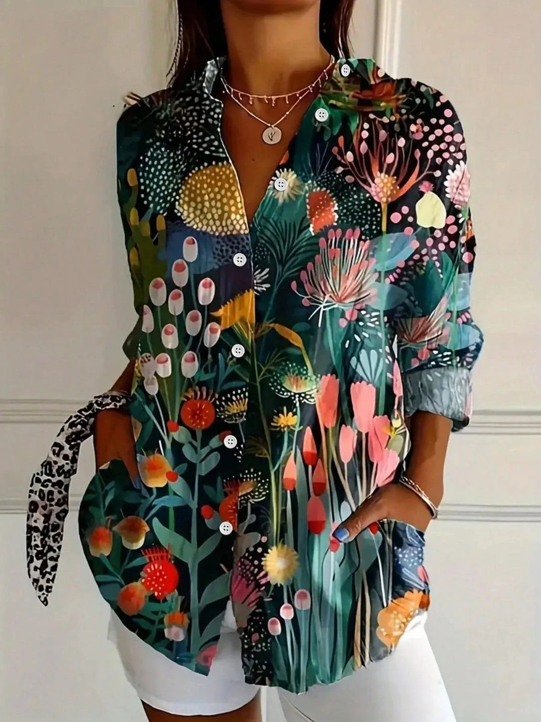 Women's Abstract Print Relaxed Fit Blouse
