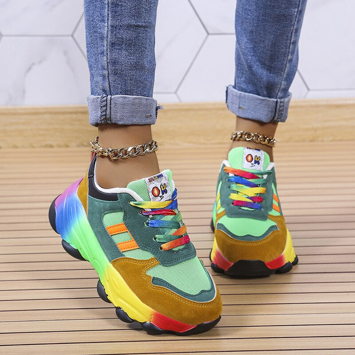 Women's Arch Support Rainbow Sneakers