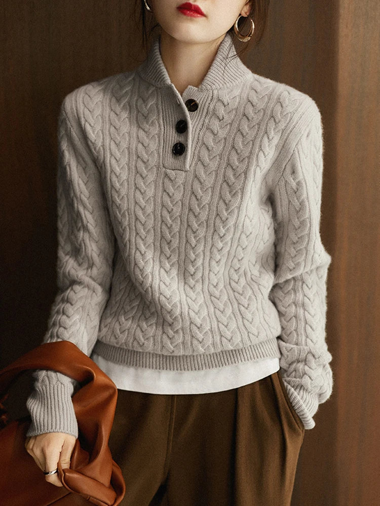 Women's Cable Knit Cashmere Blend Jumper