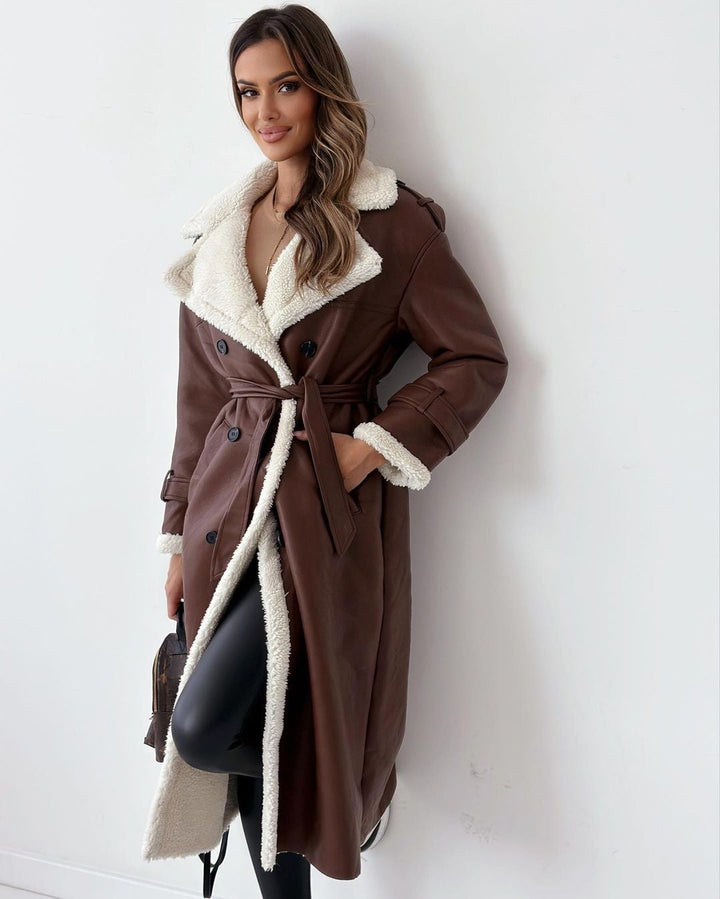 Women's Teddy Lined Double Breasted Coat