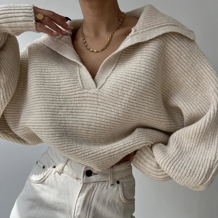 Women's Oversized Ribbed Knit Jumper