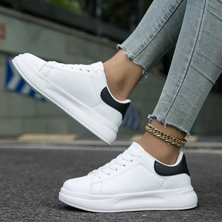 Classic Women's Sneakers With Thick Soles