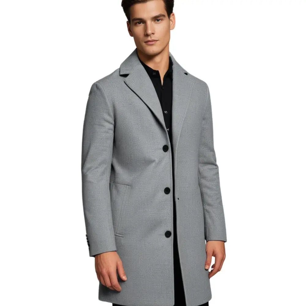 Men's Long Winter Overcoat