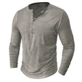Camisa de algodón de manga larga para hombre