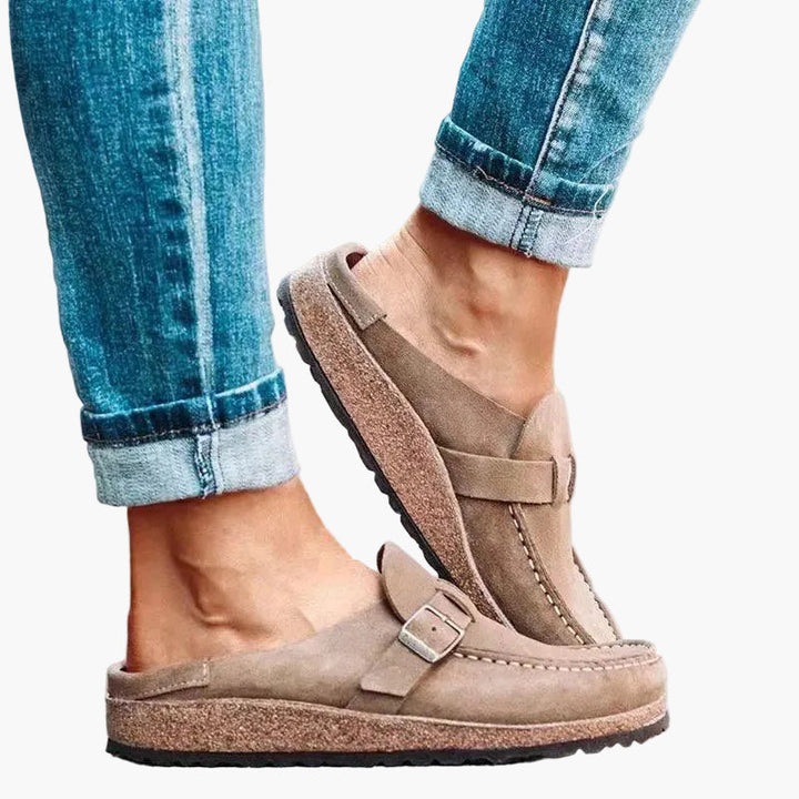 Women's Buckle Slip-On Mules