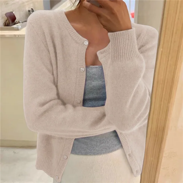 Women's Cropped Knit Cardigan