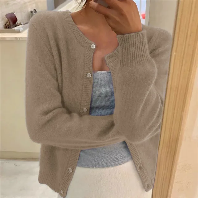 Women's Cropped Knit Cardigan