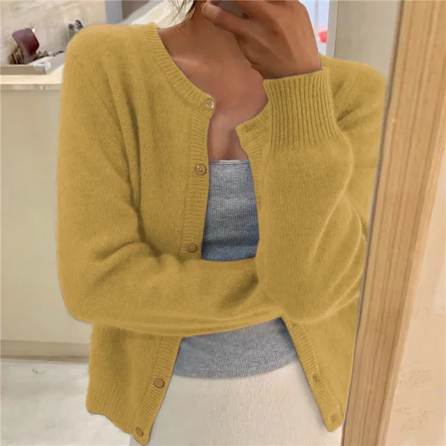 Women's Cropped Knit Cardigan