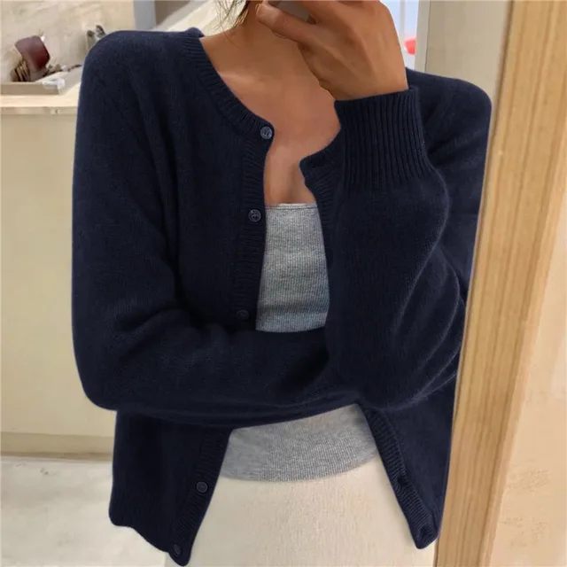 Women's Cropped Knit Cardigan