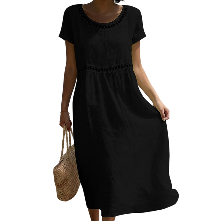 Women's Linen Look Midi Dress