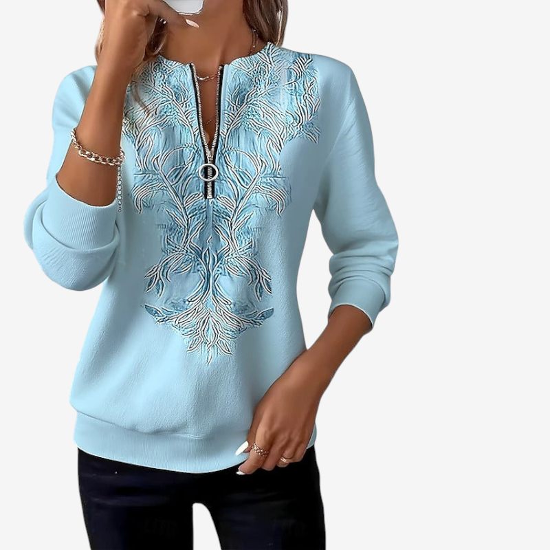 Women's Half Zip Knit Jumper