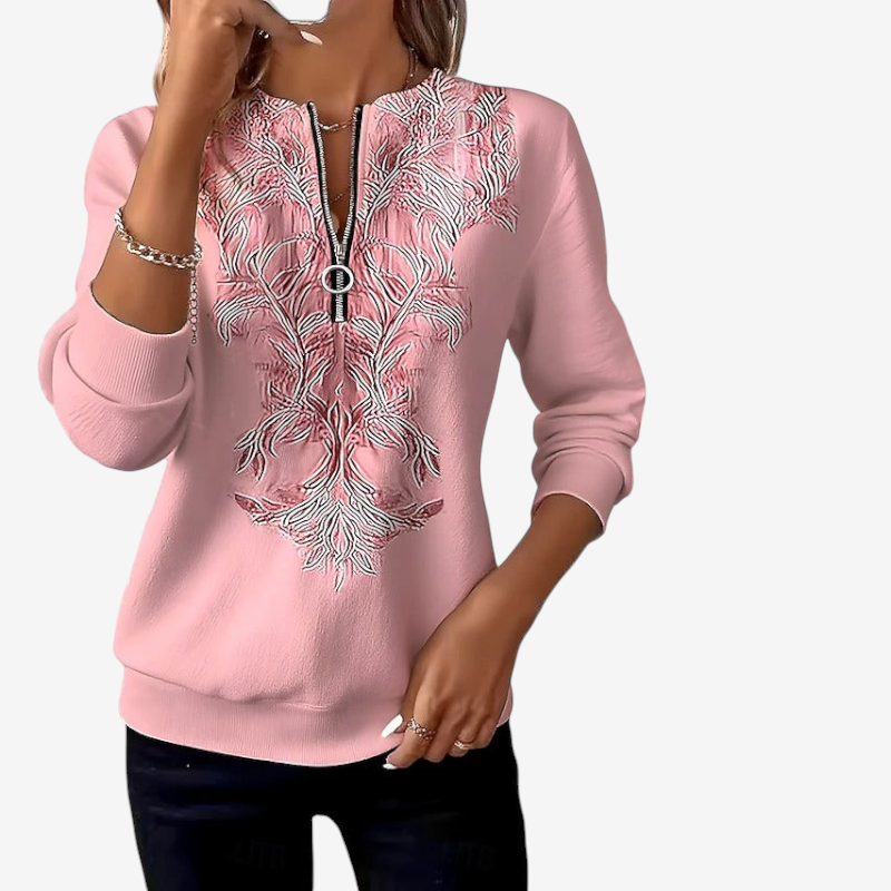 Women's Half Zip Knit Jumper