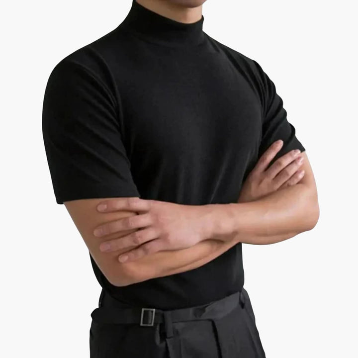 Filip | Men's Slim Fit Stand-Up Collar T-Shirt