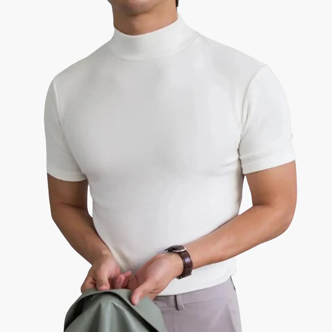 Filip | Men's Slim Fit Stand-Up Collar T-Shirt