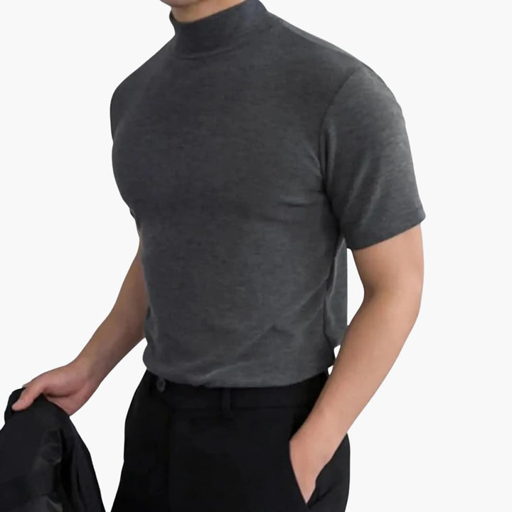 Filip | Men's Slim Fit Stand-Up Collar T-Shirt
