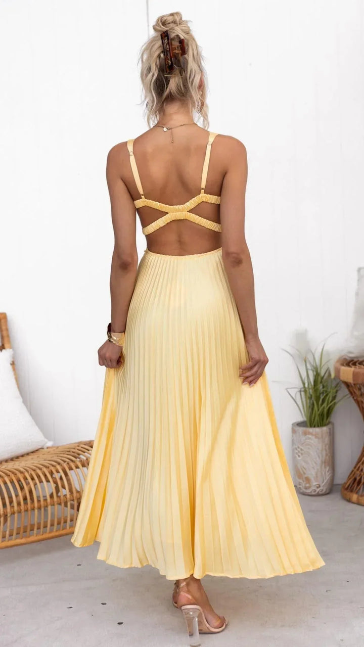 Barbara | Women's Maxi Pleated Summer Dress