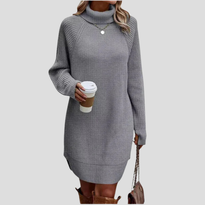 Women's Turtleneck Midi Sweater Dress