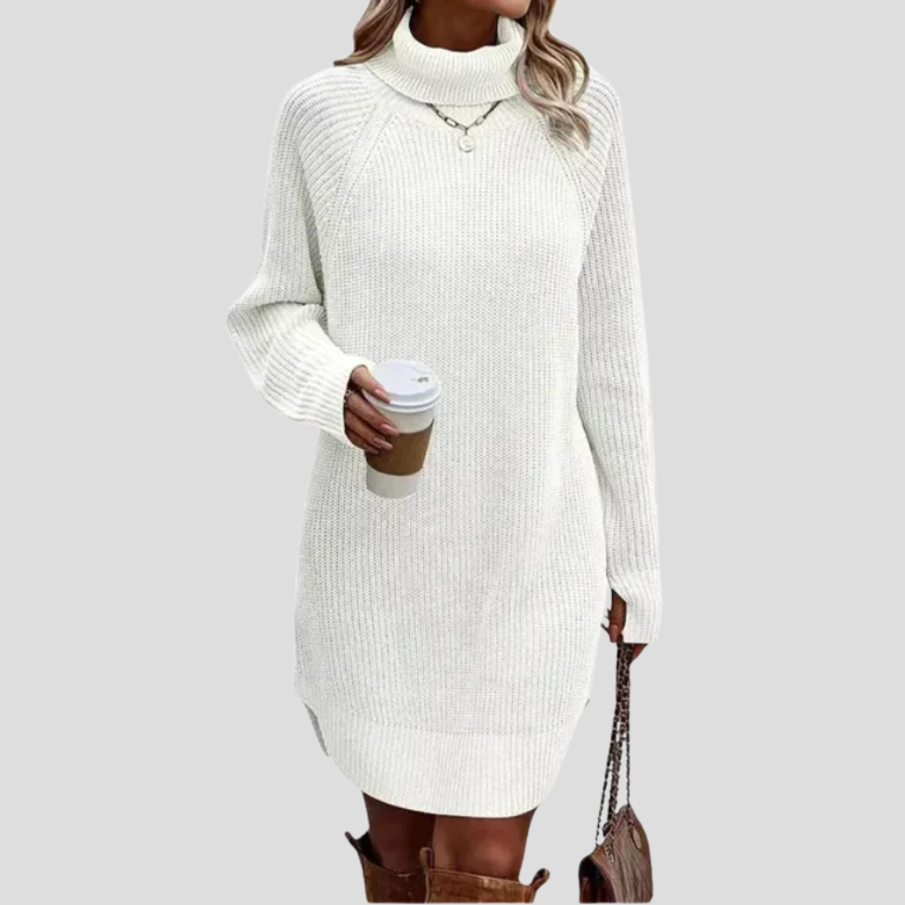 Women's Turtleneck Midi Sweater Dress