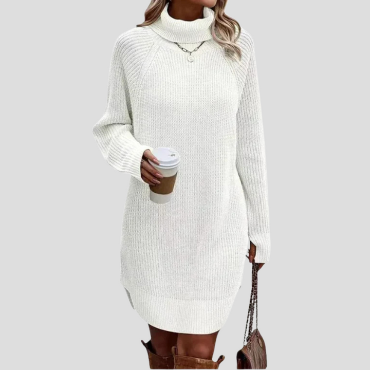 Women's Turtleneck Midi Sweater Dress