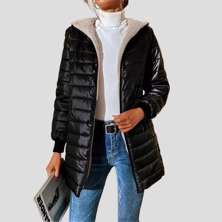 Women's Padded Winter Jacket with Hood