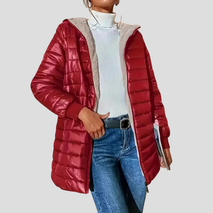 Women's Padded Winter Jacket with Hood