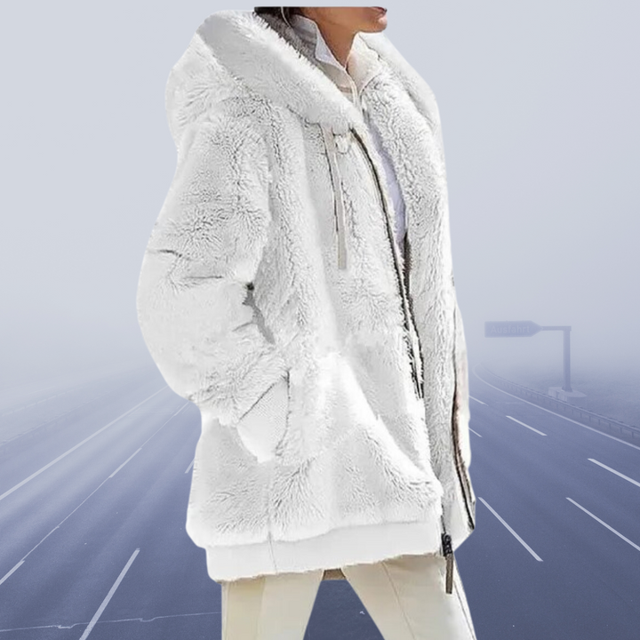 Women's Oversized Teddy Jacket with Hood