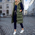 Women's Longline Puffer Gilet with Hood