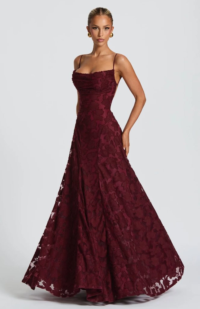 Women's Lace Evening Maxi Dress