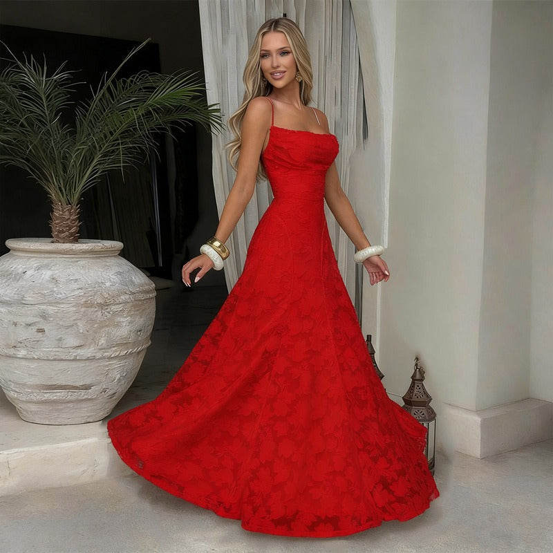 Women's Lace Evening Maxi Dress