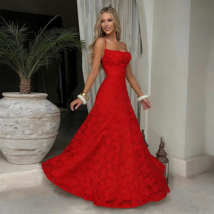 Women's Lace Evening Maxi Dress