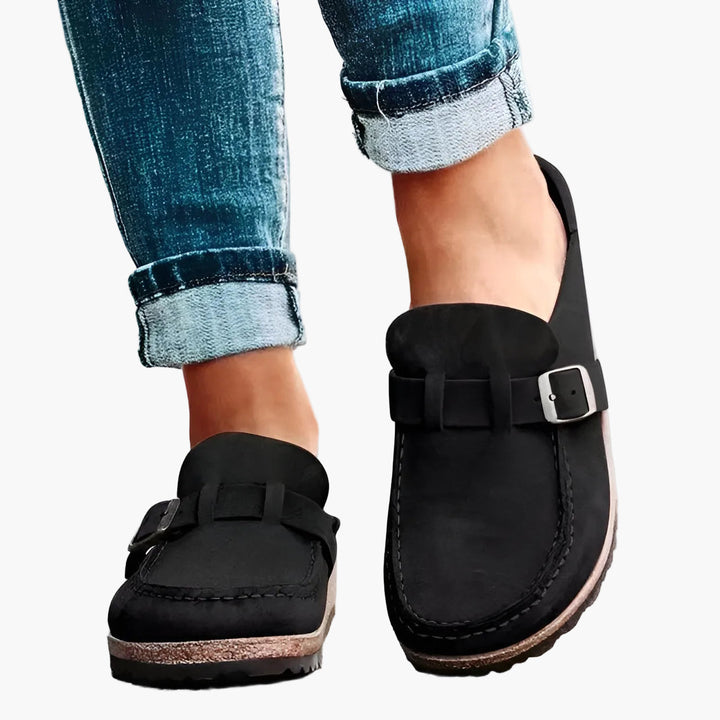 Women's Buckle Slip-On Mules