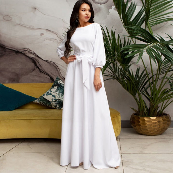 Stefania | Long Sleeve Maxi Evening Dress