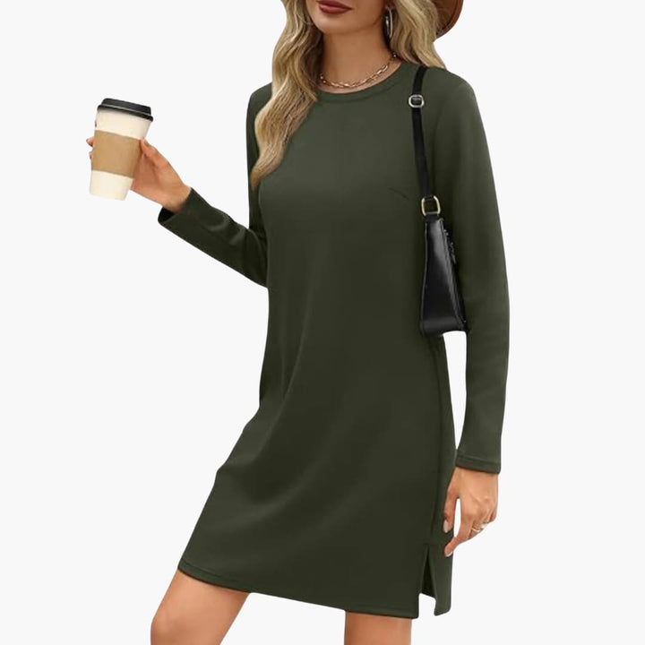 Danuta | Straight Mini Dress with Long Sleeves